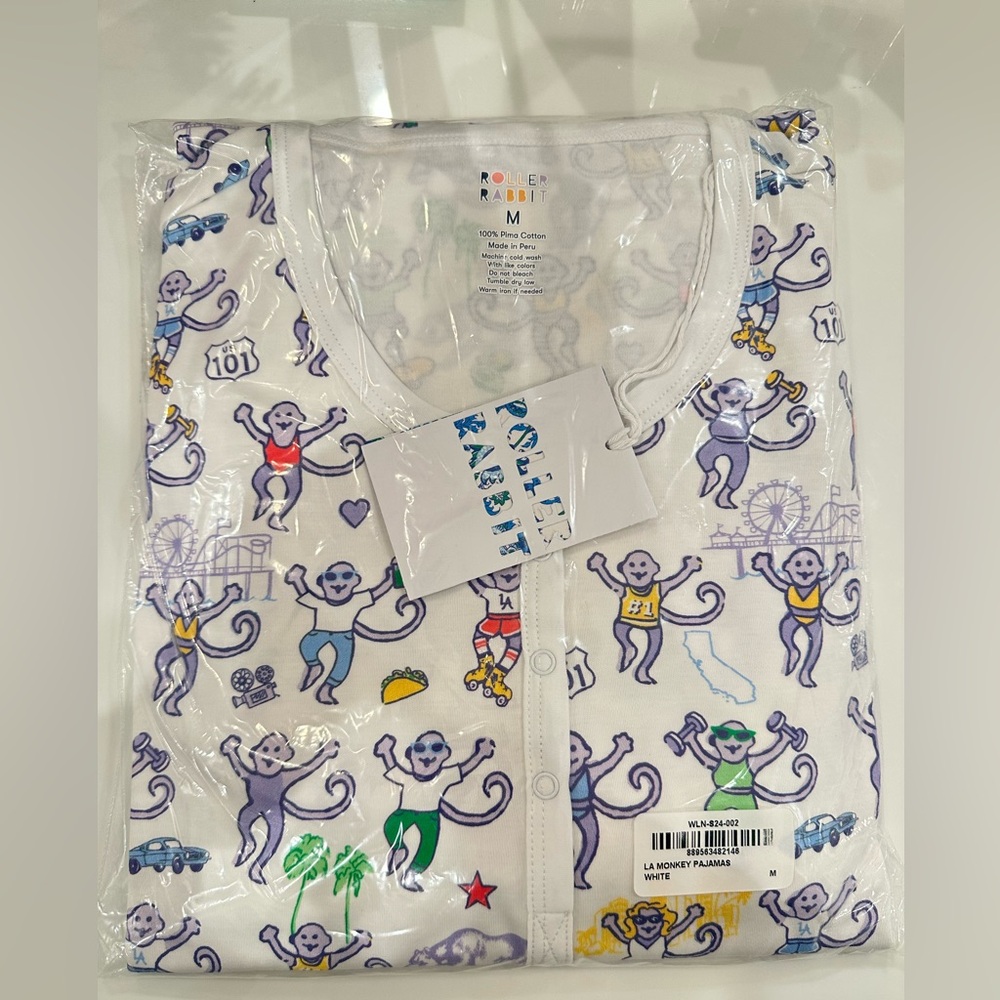 Roller Rabbit L.A Monkey Pajama Set - Picture 1 of 2